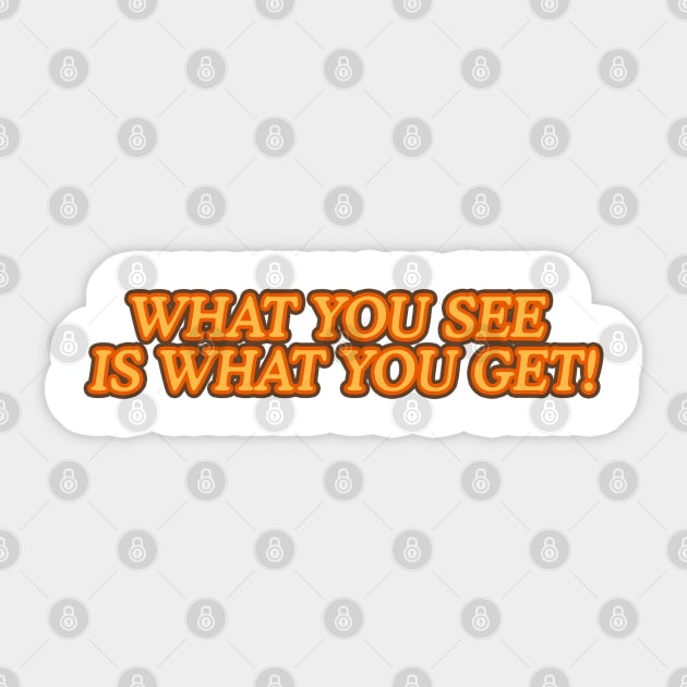 What you see is what You Get! Sticker by nickbeta